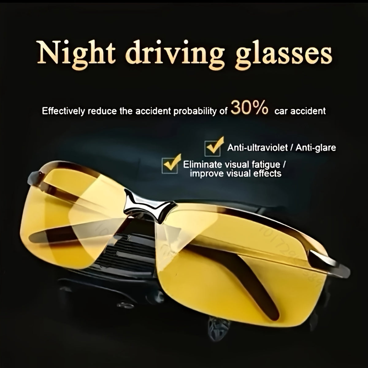 Ultra light half-rim driving glasses