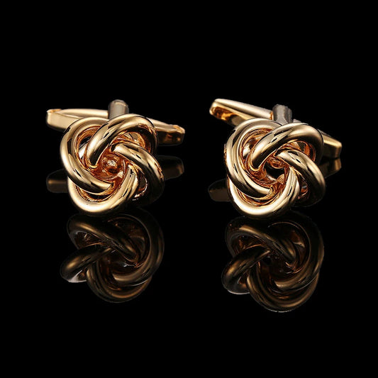 3M Gold Knot Cufflinks Classic Style