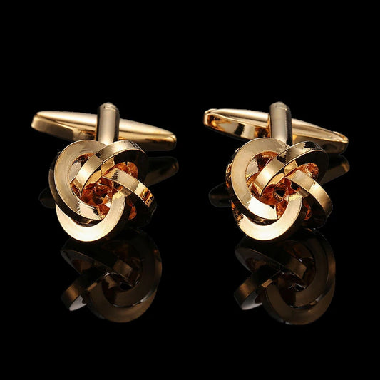 3M Gold Knot Cufflinks Classic Style