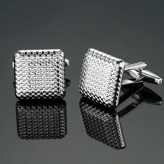 3M Woven Textured Cufflinks-Modern Business Style